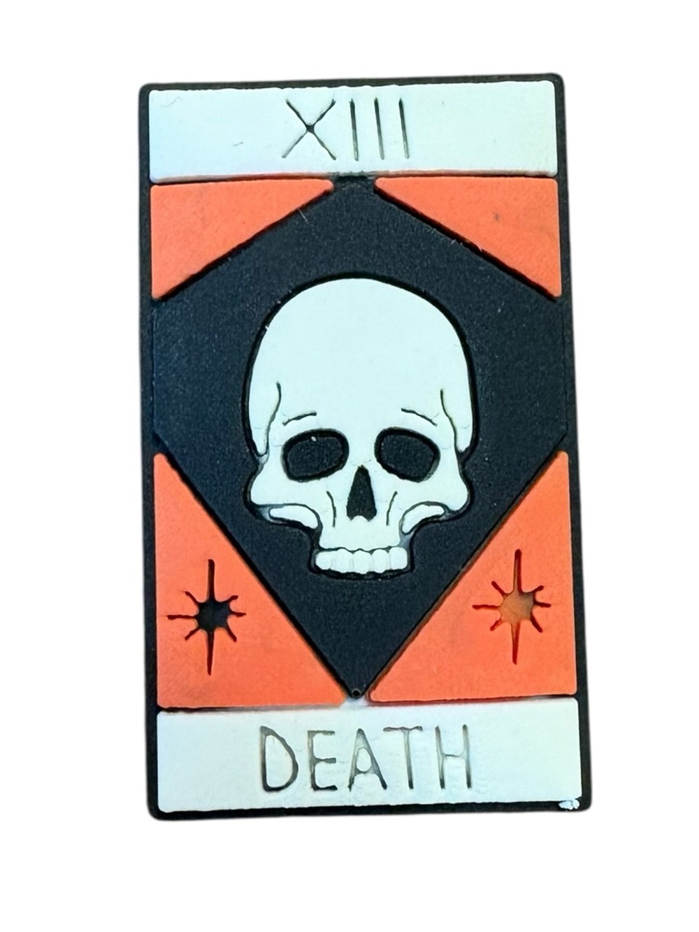 Death Tarot Card Croc Charm